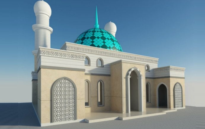 Kubah Masjid Enamel di Jambi