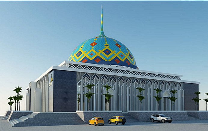 Kubah Masjid Enamel di Riau